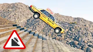 BeamNG Drive - Cars vs Stairs #11