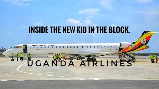 Uganda Airline. Scenic Flight from Nairobi to Entebbe, Uganda. Bombardier CRJ900