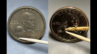 2000 Sacagawea Golden Dollar/Coin Restoration / Coin Polishing / Coin Cleaning