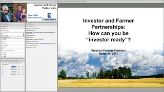 Investor and Farmer Partnerships - Farminar