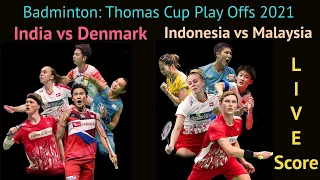 Thomas Cup Badminton 2021 Live Score India vs Denmark, Indonesia vs Malaysia Men's Matches