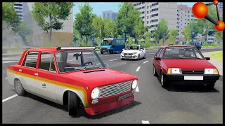 ДРИФТ На КОЛЬЦЕ С ТРАФИКОМ! Даем УГЛА! - BeamNg Drive