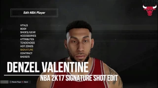 NBA 2K17 Denzel Valentine Signature Shot Edit