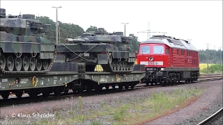 Militärzug mit Leopard 2