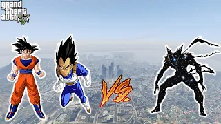 GTA 5 -Goku and Vegeta vs Cosmic Garou SUPERHERO BATTLE