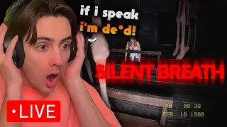 THIS GAME IS SO SCARY - PLAYING SILENT BREATH + REACTIONS + COD👀