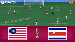 USA vs Costa Rica | FIFA World Cup Final - Full Match | FIFA 23 Next Gen | PC Gameplay 4K