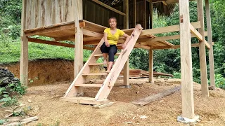 FULL VIDEO : 65 Days of building a wooden house in the forest for a farm l Ghển Free Life