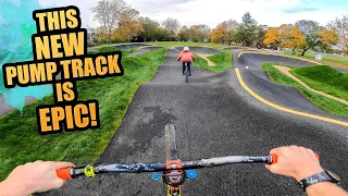 RIDING MTB ON THIS NEW PUMP TRACK IS EPIC - HEAVY TRICK SENDING!