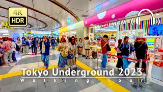 Tokyo Underground 2023 Walking Tour - Tokyo Japan [4K/HDR/Binaural]