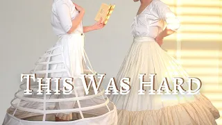 Making a Late 1860s Hoop Skirt: I ALMOST QUIT! | Elise Jean