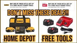 Home Depot Deals You Dont want to miss Free Tools