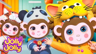 🙈Five Little Monkeys Jumping On The Bed🙈 | Nursery Rhymes & Kids Songs by Jolly Jolly
