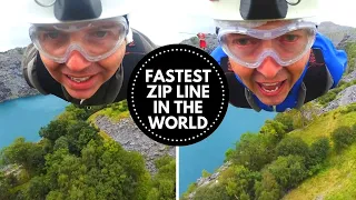 RIDING THE WORLD'S FASTEST ZIP WIRE | ZIP WORLD VELOCITY 2