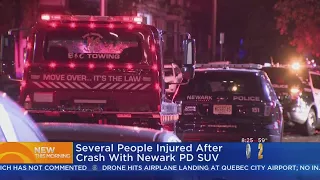 Several People Injured After Crash With Newark PD SUV