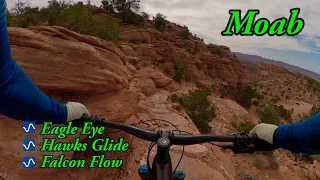 Best Intermediate MTB trails in Moab, UT - Eagle Eye, Hawks Glide and Falcon Flow