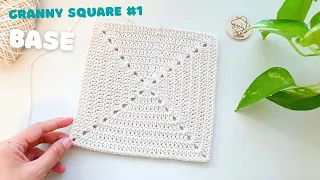 DIY Crochet Bag Base | Solid Granny Square 1 | How to Crochet Base of the Bag | ViVi Berry Crochet