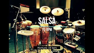 Backing track salsa 70 bpm. Percussion.