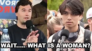 Charlie Kirk SCHOOLED College Student Who thinks "What is a Woman" is Clickbait