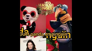 duet panda vs pinguïn //  santa is comming to town // masked singer seizoen4