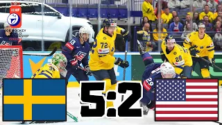 ŠVÉDSKO VS USA MISTROVSTVÍ SVĚTA V HOKEJI 2024