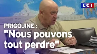 Prigojine admet que la Russie peut "tout perdre"