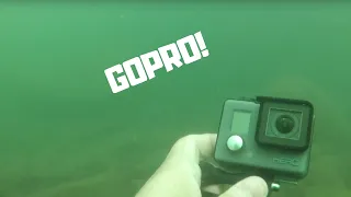 FOUND GO PRO! Found GoPro Using Dive Portable Lungs River Finds