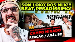 TRAMPO LOKO!!! CAMPO MINADO - CHEFIN, RACOVI, BREN E RAFLOW [REAÇÃO/ ANÁLISE]