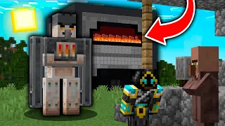 NUNCA entres en el HORNO GIGANTE de la ALDEA de MINECRAFT! 😱 ¿Sobreviviremos?