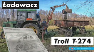 Ładowacz chwytakowy Troll T 274 czyszczenie rowu na łąkach JD 2140