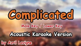 Complicated - Avril Lavigne (Male Key / Lower key Acoustic Karaoke)