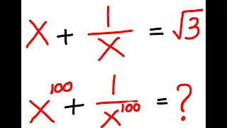 If x + 1/x = Sqrt(3) then x^100 + 1/ x^100   =?