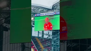 Чалов (ЦСКА) забивает гол  с передачи Медины в ворота Ахмата