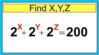 Nice Exponent Math Simplification |Find the Value of X,Y,Z