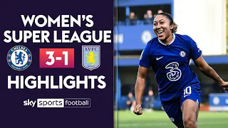 Lauren James brace steers blues to victory | Chelsea 3-1 Aston Villa | WSL Highlights