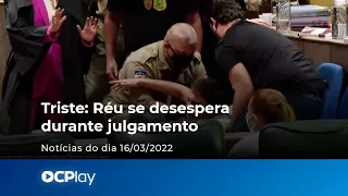 Réu se desespera em julgamento após dirigir bêbado e matar três pessoas