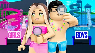 We Investigated BOYS Vs GIRLS Waterpark! (Roblox Bloxburg)