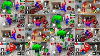 Playing as SPIDERMAN & HULK & IRONMAN in Granny House ( Megamix )