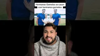 HERMANAS GEMELAS IDÉNTICAS SE CASAN CON HERMANOS GEMELOS IDÉNTICOS #shorts