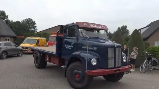 Scania oldtimers op de OCV najaarsrit 25-09-2021 vertrek