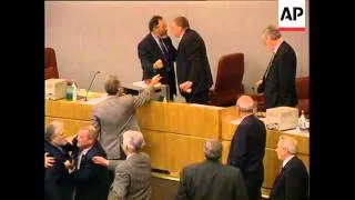 Zhirinovsky Throws water in Duma Session