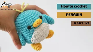 #022 | Amigurumi Penguin (1/3) | Crochet Amigurumi Amimal | Easy & Fast Tutorial | @AmivuiStudio