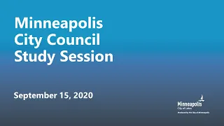 September 15, 2020 City Council Study Session