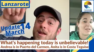 What is happening today is incredible! Andrea is in Puerto del Carmen, Anita is in Costa Teguise.