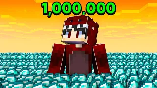 جمعت 1,000,000 حبة دايموند 💎 في ماين كرافت !🔥😱