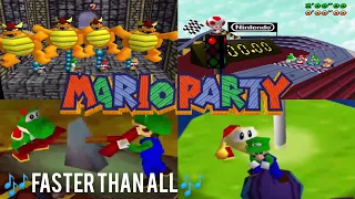 Mario Party "Faster Than All" minigames