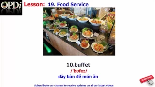 Oxford dictionary - 19. Food Service - learn English vocabulary with picture