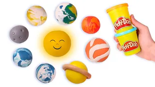 Aprende el SISTEMA SOLAR con Play Doh 🌝🪐 Manualidades para niños