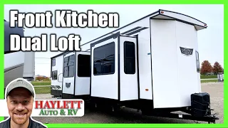 DOUBLE LOFT! 2021 Wildwood 42FK Grand Lodge Destination Park Model Travel Trailer RV Review