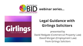 Canterbury BID Webinar Series: Legal Guidance with Girlings Solicitors around COVID-19 (7/4/20)